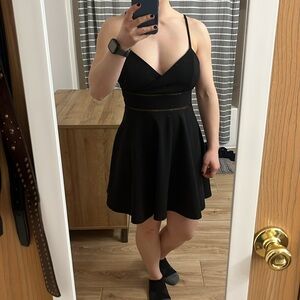 Elegant Black Spaghetti Strap Dress